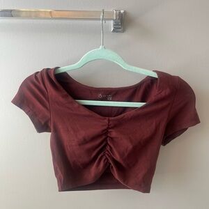 Offline workout top in Maroon